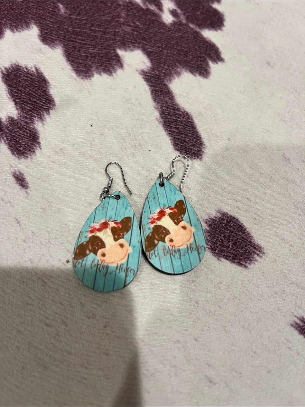 Cow Earrings- Not Today Heifer